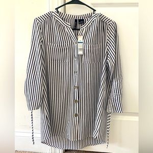 Never Worn Striped Petite Small Blouse